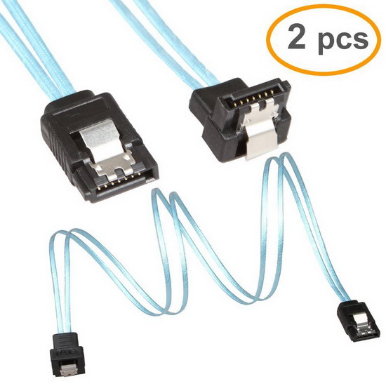 SATA 3.0 Cable 6Gbps with Locking Latch Plug 2ft/60CM